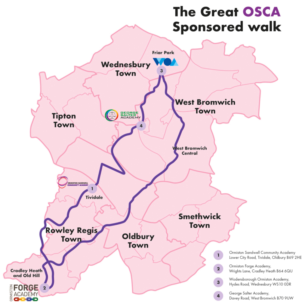 OSCA sponsored walk route