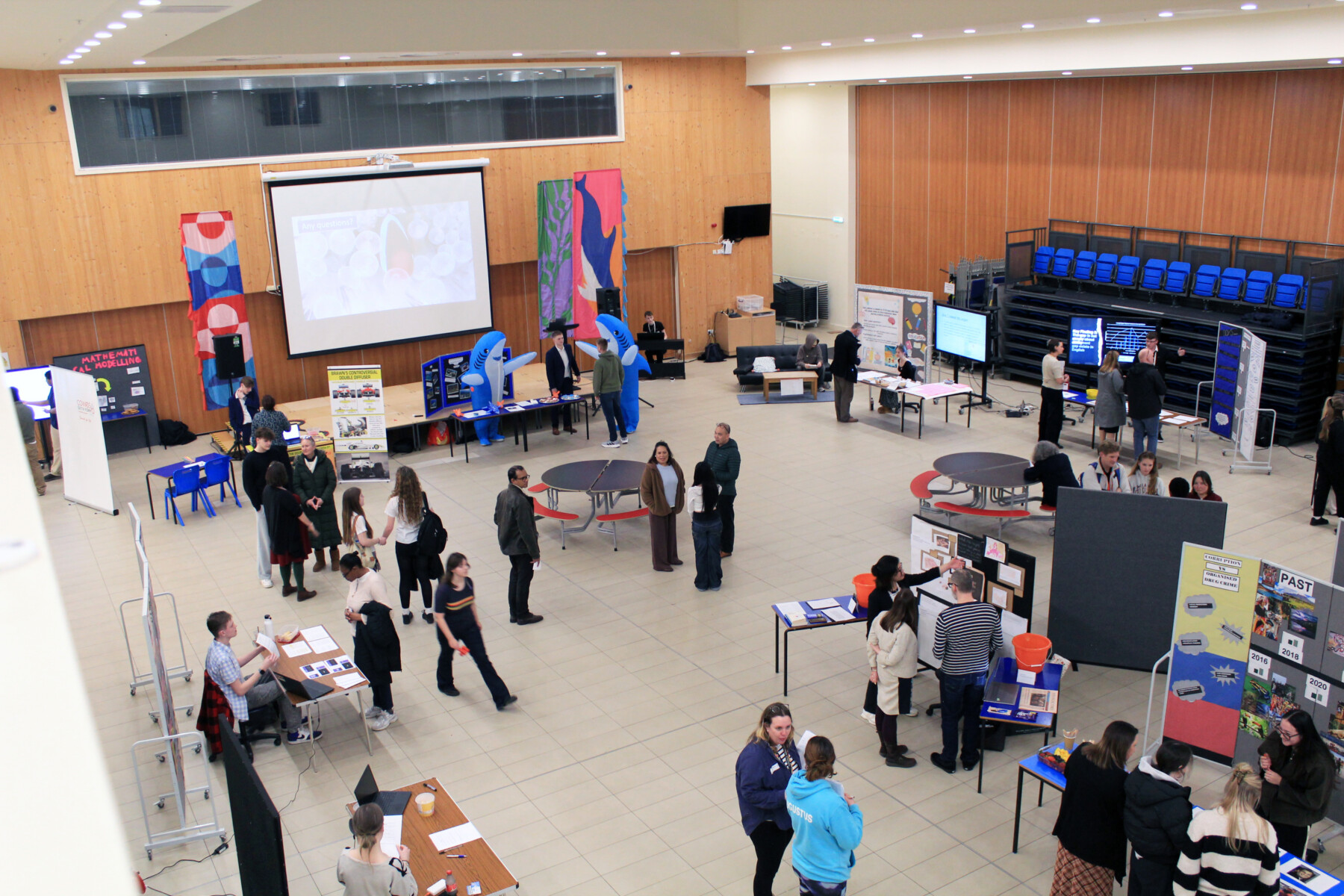 Students attending an event at Cowes Enterprise College Sixth Form